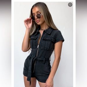 White Fox Denim Playsuit